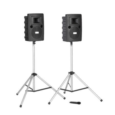 2-Speaker Sound System w/ Cordless Microphone