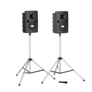 2-Speaker Sound System w/ Cordless Microphone