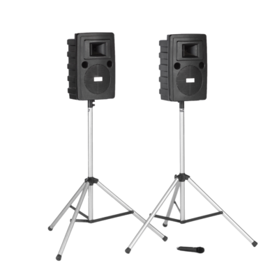 2-Speaker Sound System w/ Cordless Microphone
