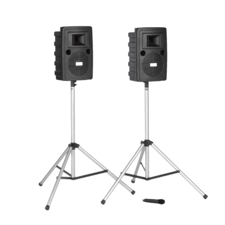 2-Speaker Sound System w/ Cordless Microphone
