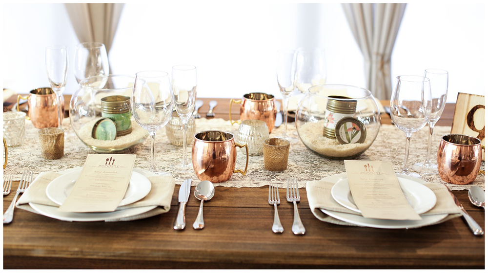 copper mug rustic tablescape