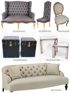 Rent Vintage Lounge Furniture in Wine Country