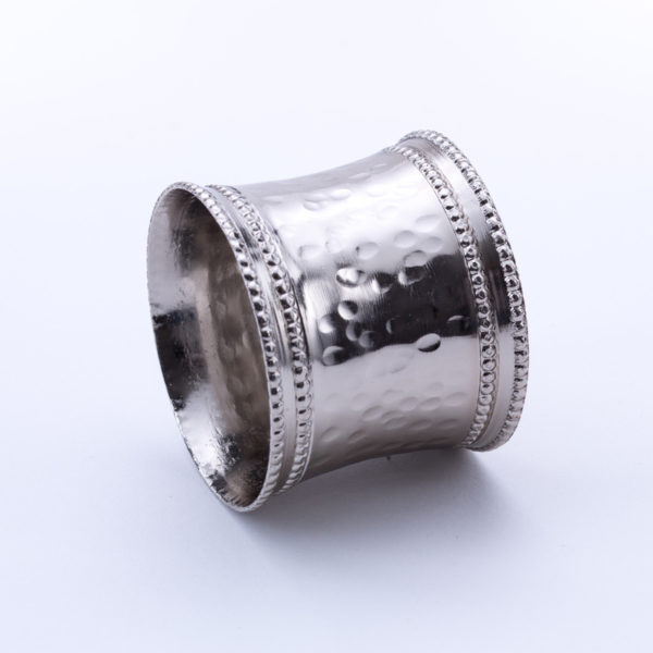 Napkin Ring, Silver Hammered Encore Events Rentals Encore Events