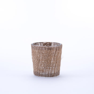 Burlap Wrapped Votive