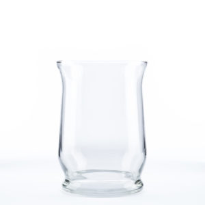 Hurricane Vases, Footed, Clear Glass - Image 3