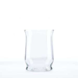Hurricane Vases, Footed, Clear Glass - Image 2