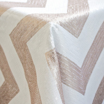 Overlay Chevron White & Blush Runner