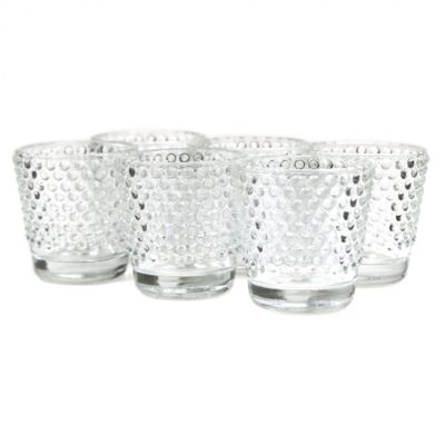 Clear Bubble Votive, Round