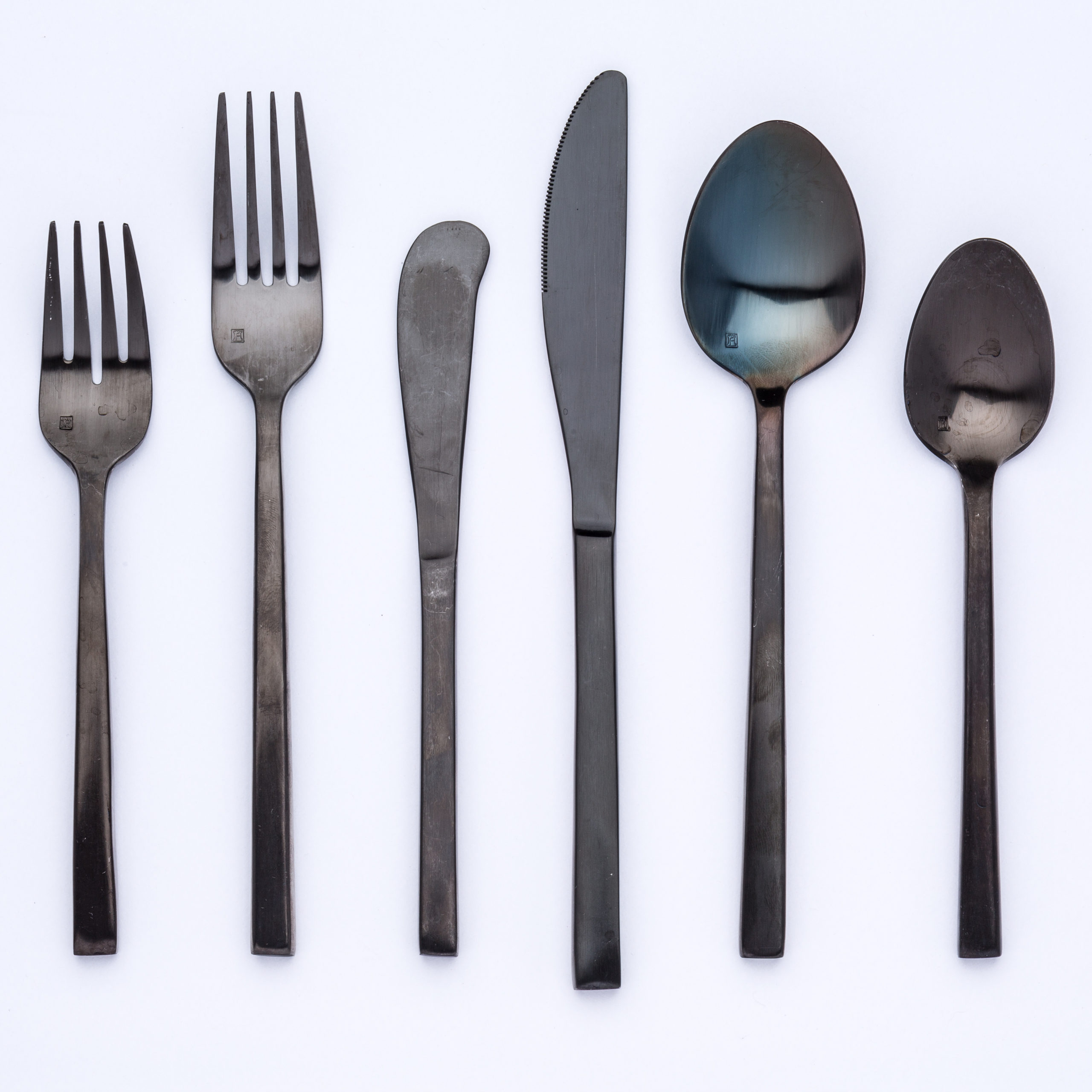 Arezzo Matte Black Flatware  Encore Events Rentals : Encore