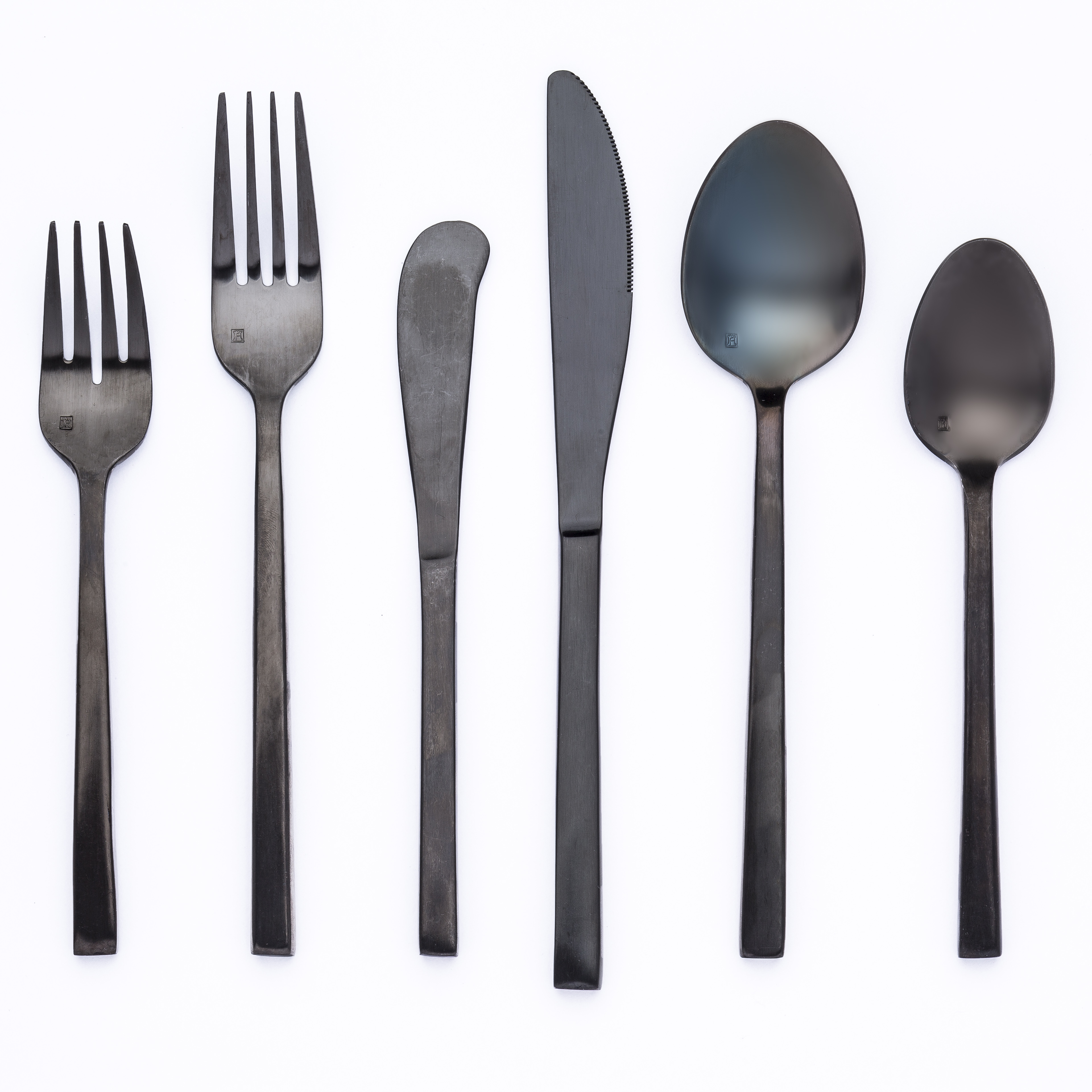 Arezzo Matte Black Flatware Encore Events Rentals Encore Events Rentals