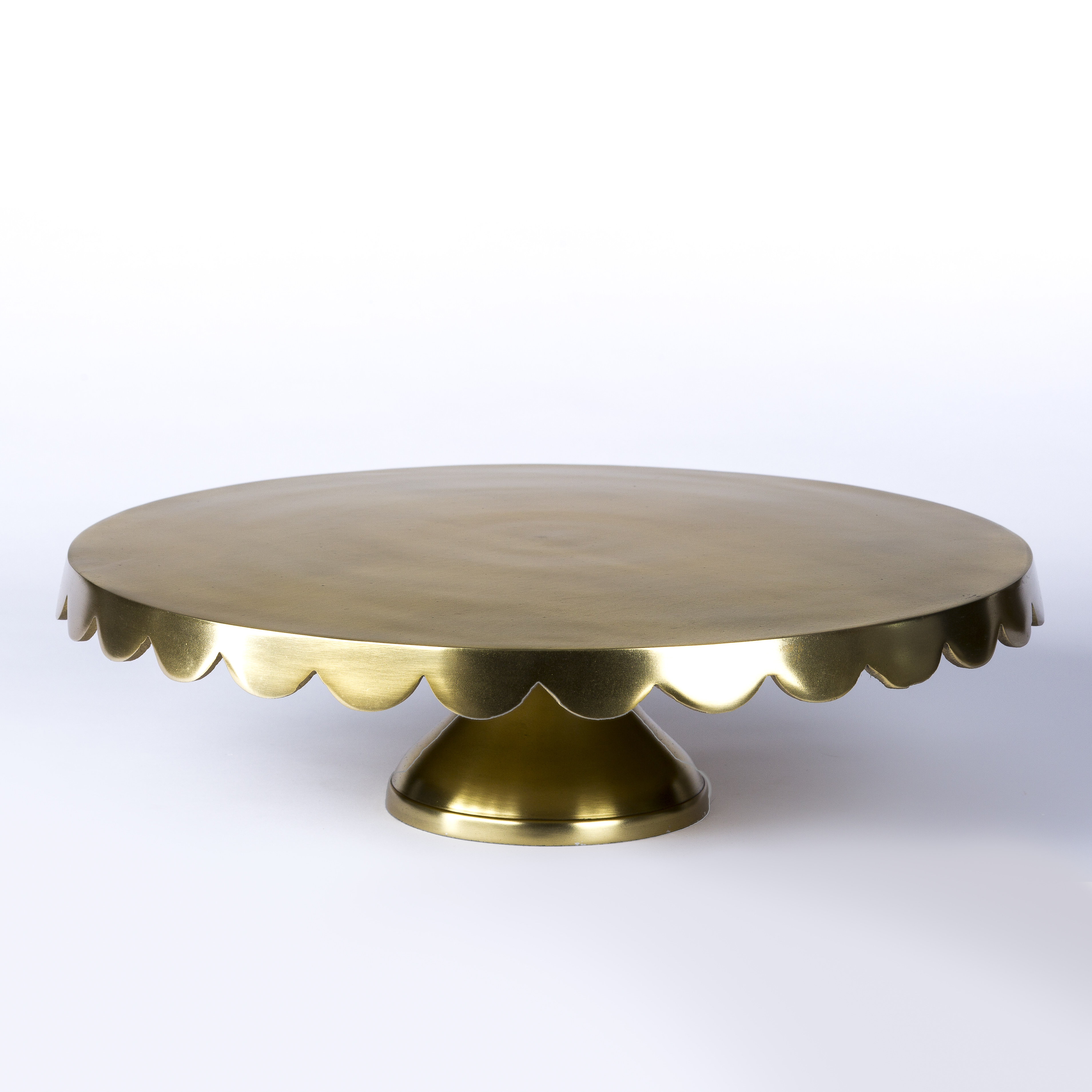 Gold Scallop Cake Stand Encore Events Rentals Encore Events Rentals