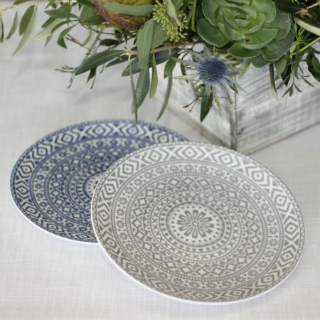 Boho Grey Plate, 8" - Image 2