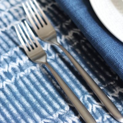 Modern Brushed Stainless Flatware - Image 2
