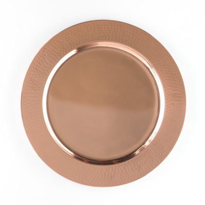 Hammered Copper Charger, Round