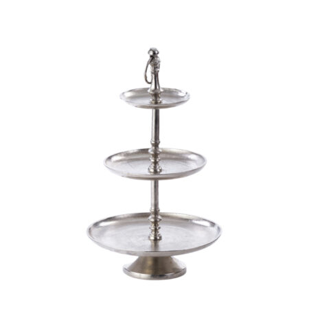 3-Tiered Fancy Stainless Tray, 12” x 23”