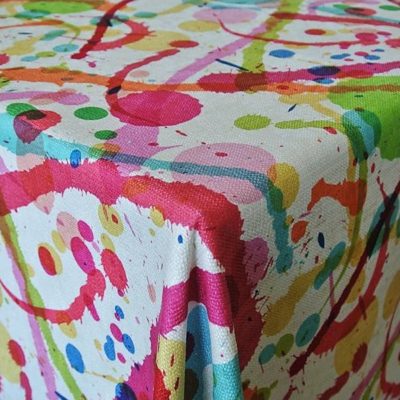 Abstract Sherbet Linen