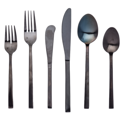 Arezzo Matte Black Flatware