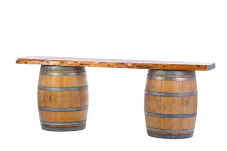 Rustic Wine Barrel Bar, 8’ - Image 2