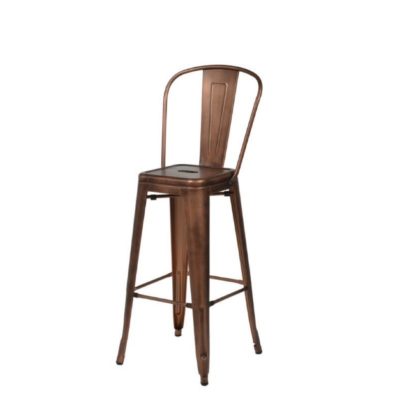 Maxwell Bar Stool, Copper Metal