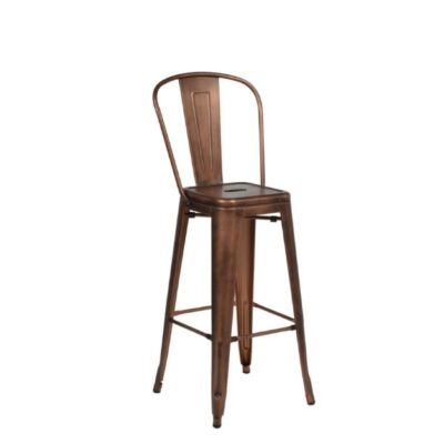 Maxwell Bar Stool, Copper Metal