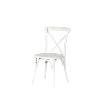 Bistro Chair, White Distressed