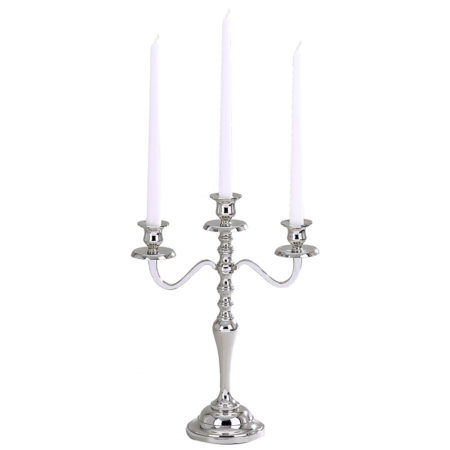 Candelabra, 3 Light, Silver