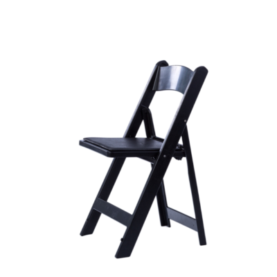 Black Resin Folding Chair