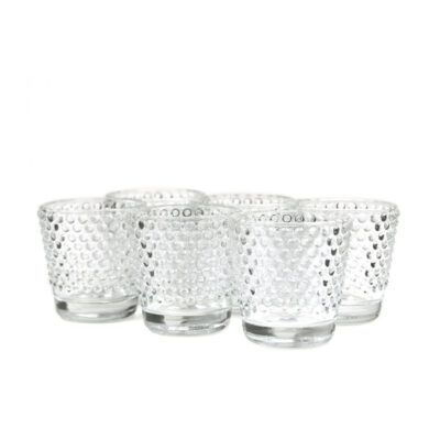 Clear Bubble Votive, Round