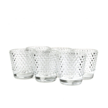 Clear Bubble Votive, Round