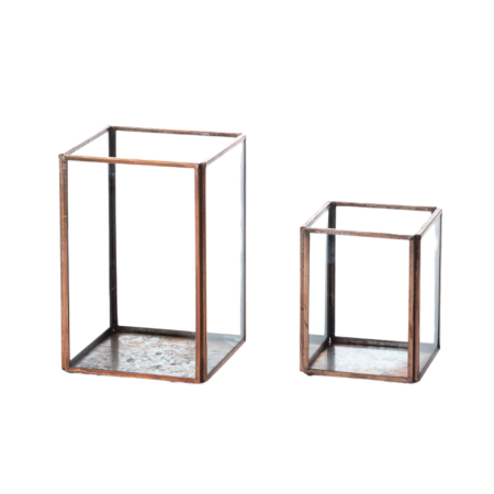 Copper, Rectangle Hurricanes/Votives