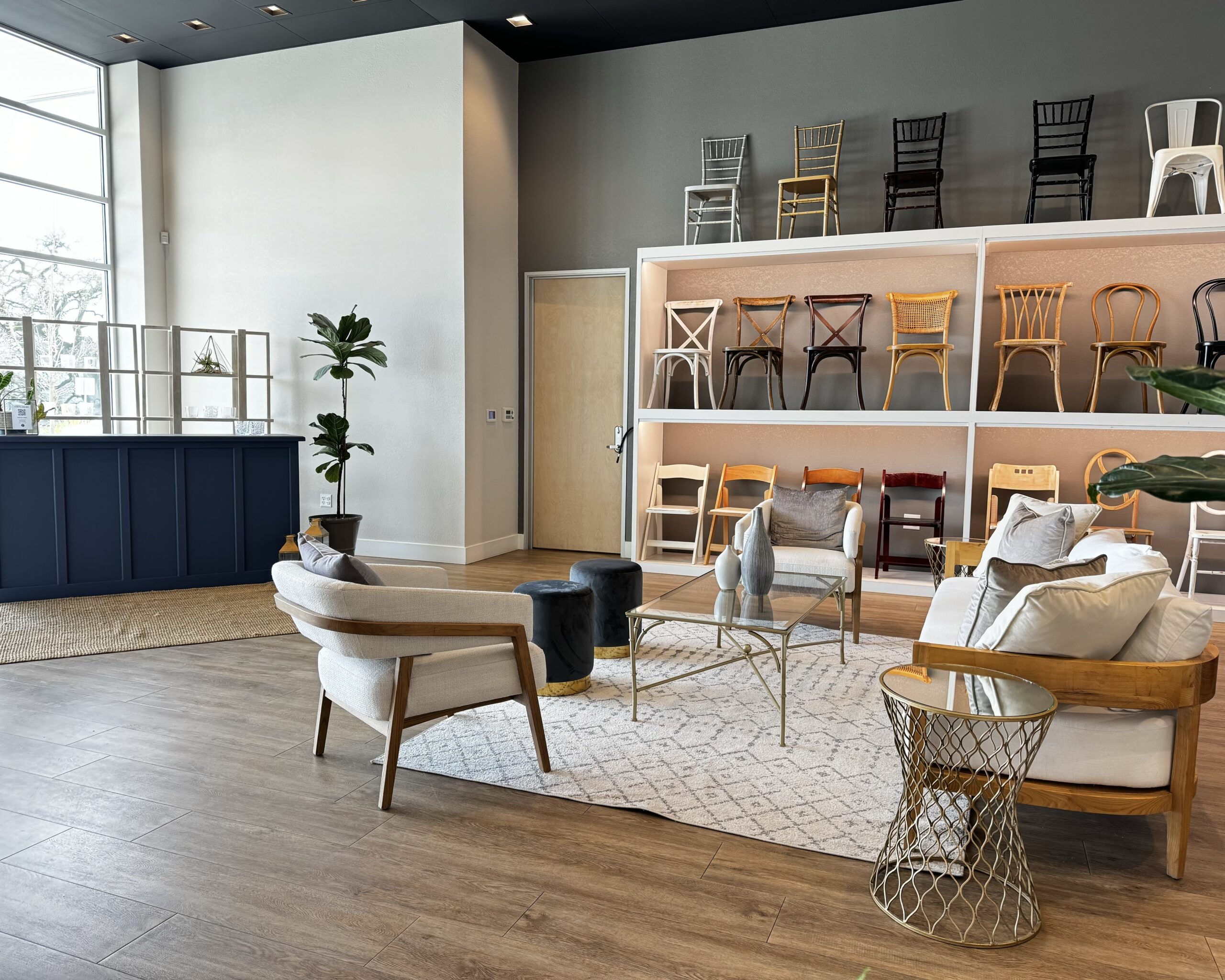 Inside the Encore Events Rentals showroom in Windsor
