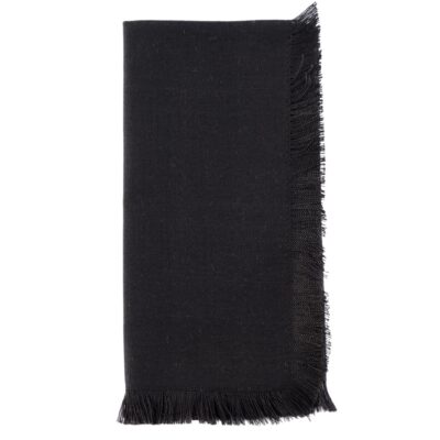 Fringe Black Napkin