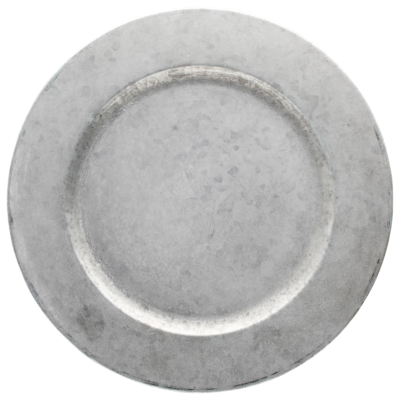 Galvanized Charger, Round