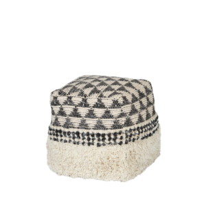 Geo Charcoal Pouf