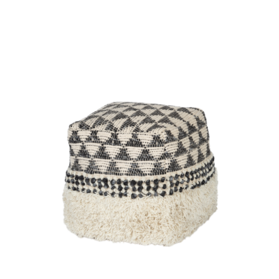 Geo Charcoal Pouf