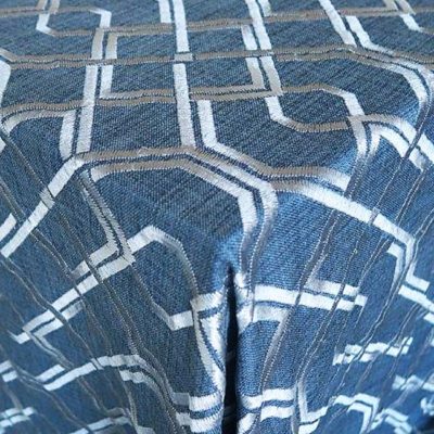 Geo Blue Linen