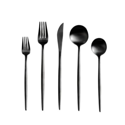 Arezzo Matte Black Flatware  Encore Events Rentals : Encore Events Rentals