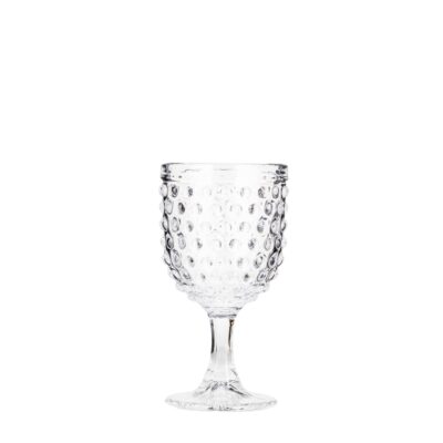 Hobnail Goblet, Clear