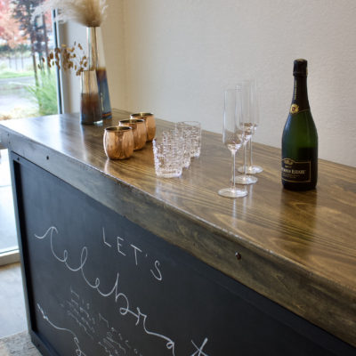 Chalkboard Bar, Farm Wood - Image 4