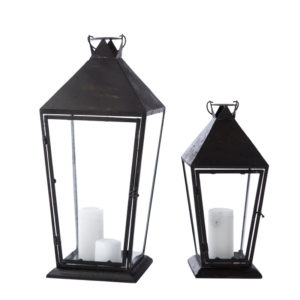 Iron Rustic Tapered Lanterns