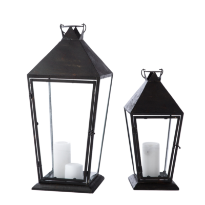 Iron Rustic Tapered Lanterns