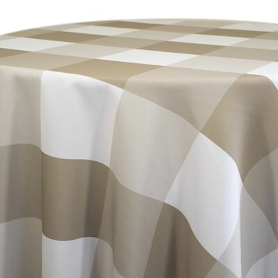 Specialty Khaki Plaid Linen