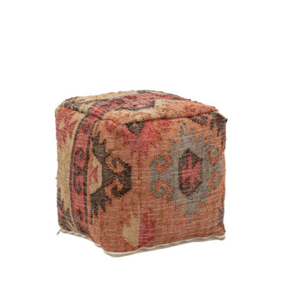 Kilim Multi-Color Pouf