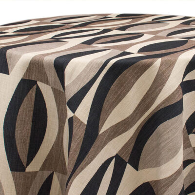 Specialty Mod Leaf Black Linen