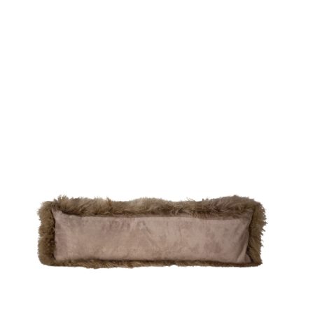 Mohair Mocha Lumbar Pillow - Image 2