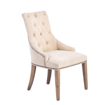 Natural, Nailhead Chair