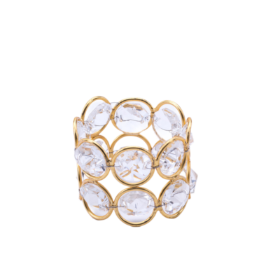 Napkin Ring, Crystal Gold Bling