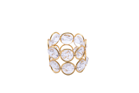 Napkin Ring, Crystal Gold Bling