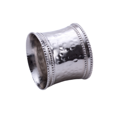 Napkin Ring, Silver Hammered