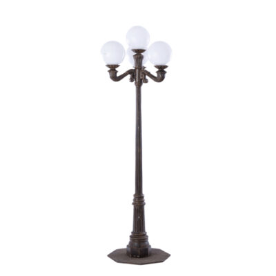 New Orleans Lamp, 4 Globe, Brown